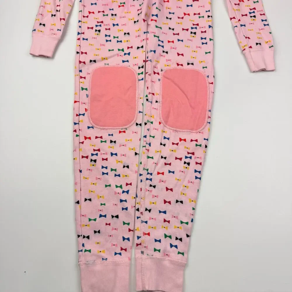 Hanna Andersson Pink Bows One Piece Union Suit Pajamas